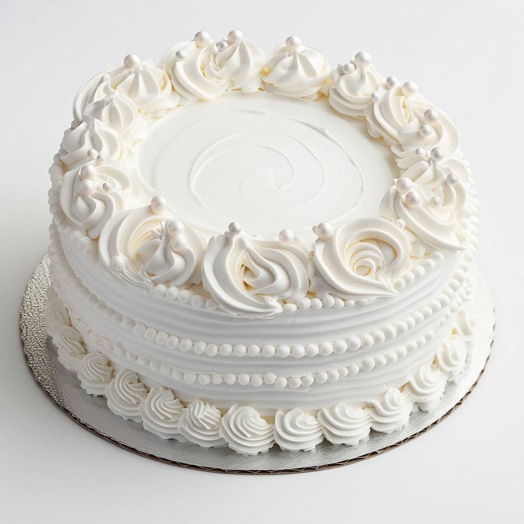 white vintage cake